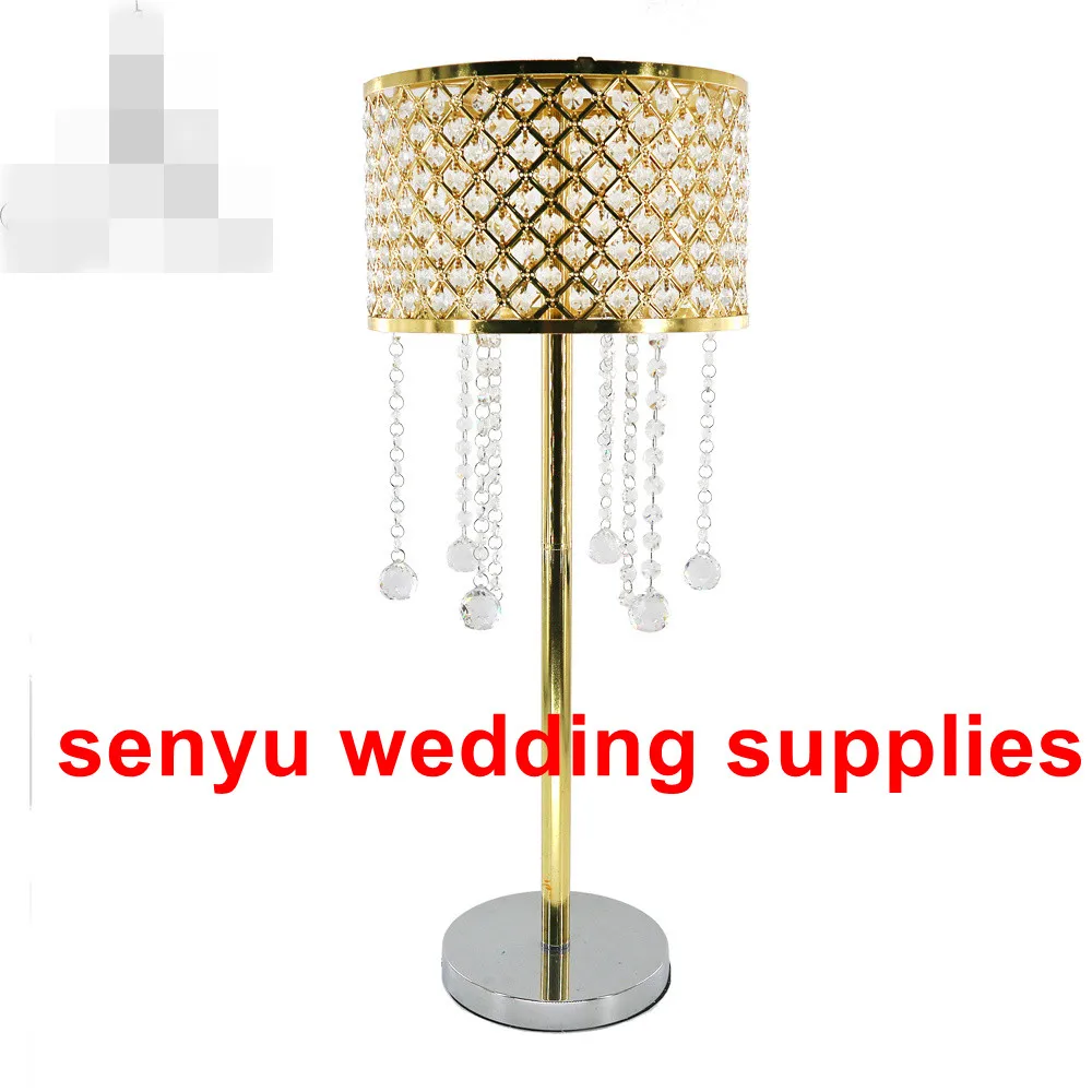 

wholesale wedding crystal metal tall table centerpieces acrylic decorative metal wedding centerpiece without flowers senyu1088