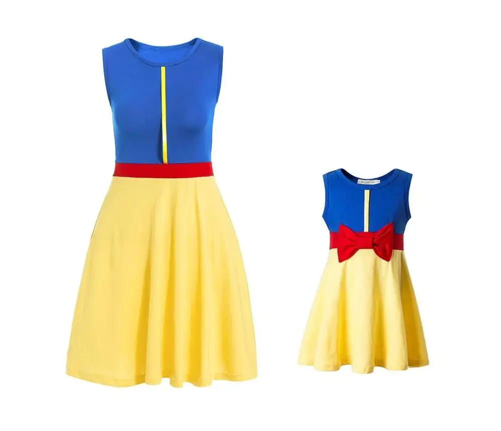 

Adult Size Mommy Princess Dress Snow White Mommy and Me Matching Family cosplay Plus size Costume Women's princess dress Minnie