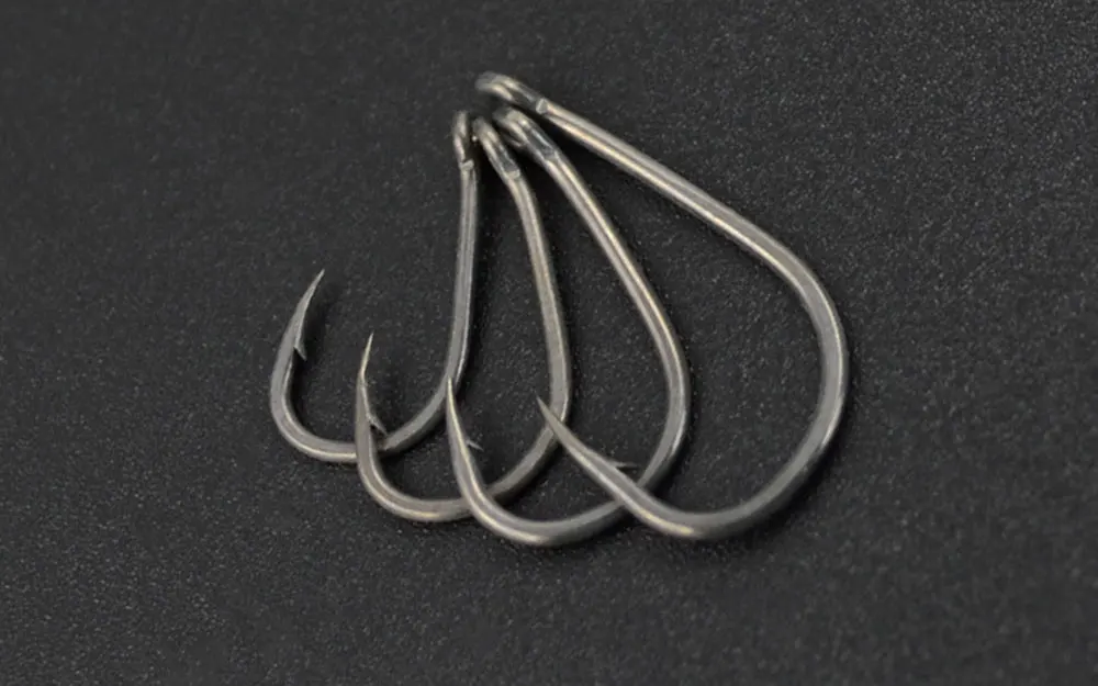 50 Stück Karpfenangeln Stachelhaken Hartstahl Ring Auge Angelhaken 8007 Größe 2468 – Detail 3
