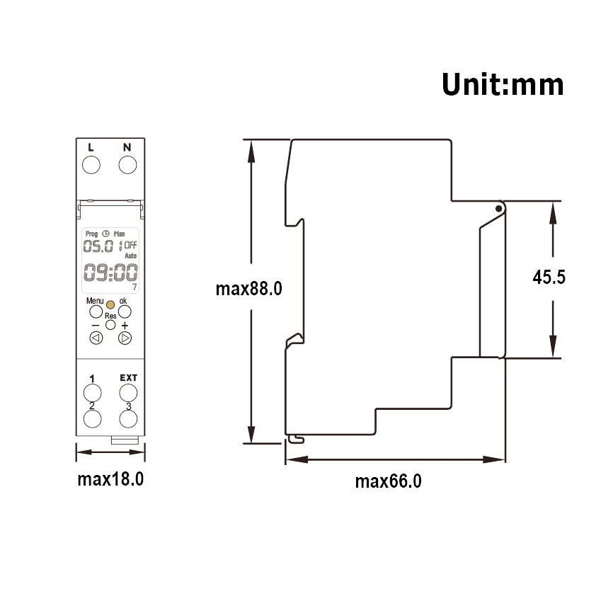 TM610 220V 16A 18mm Single Module Time Timer DIN Rail Programmable Timer Clock Weekly 24hrs Programmable Timer Realy Switch