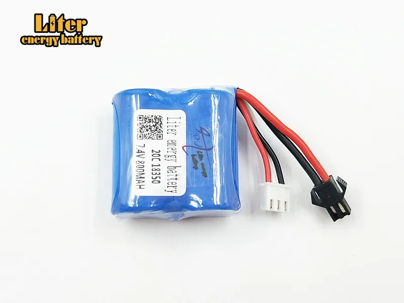 7.4 v 800 mAh akumulator litowo-jonowy do H100 H102 szybka łódź RC akumulator litowo-jonowy 18350 800 MAH