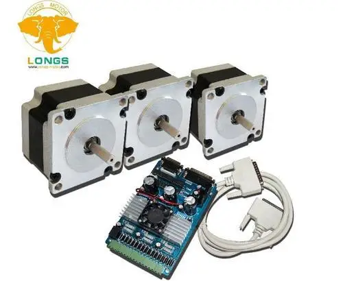 

PROMMITION!!! 3Axis Nema 23 Stepper Motor 272oz-in 4leads & Driver board TB6560 CNC Router Plasma CNC controller kit