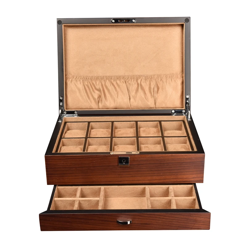 New Wood Watch Box Organizer Solid Wooden Watch Case Storage Box Luxury Watch Display For Men Fashion Gift Box