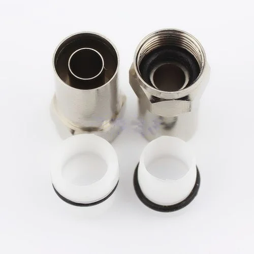 Cable TV connector F plug metric extrusion f plug SYWV75-5 two shielded cable connector waterproof extrusion