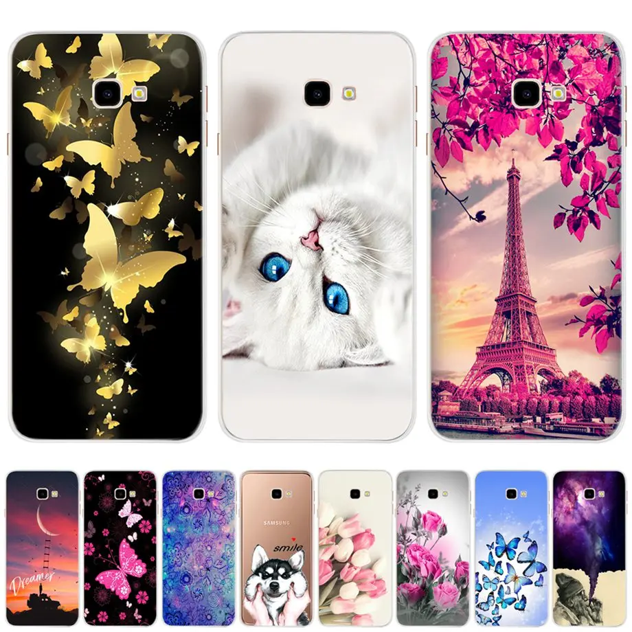Dla Funda Coque Samsung J4Plus skrzynki pokrywa miękkie silikonowe futerały do Samsung Galaxy J4 Plus 2018 J4 + 2018 J 4 Plus J415 etui na telefony