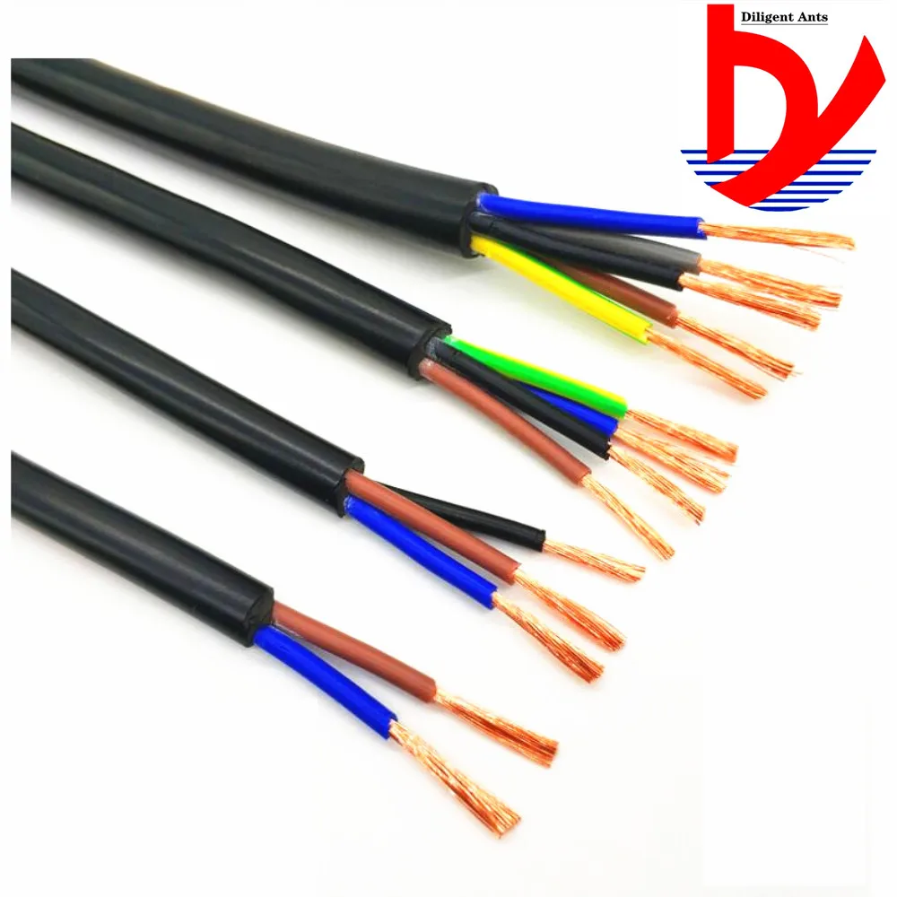 24 AWG 0.2MM2 RVV 2/3/4/5/6/7/8/10/12/14/16/18 Cores Pins Copper Wire Conductor Electric RVV Cable Black