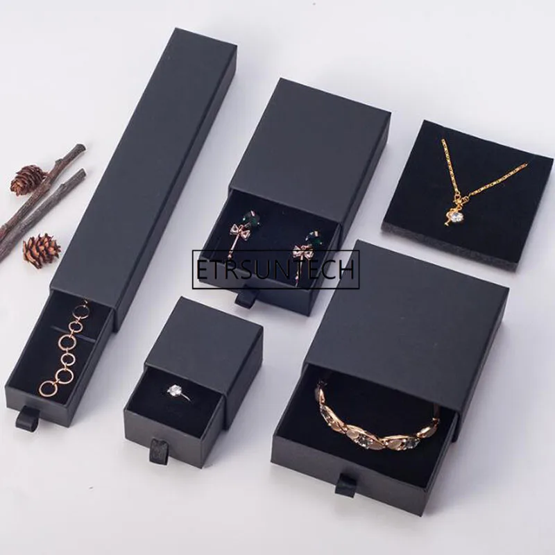 Jewelry Drawer Paperboard Box Women Ring Earring Bracelet Necklace Pendant Packaging Box