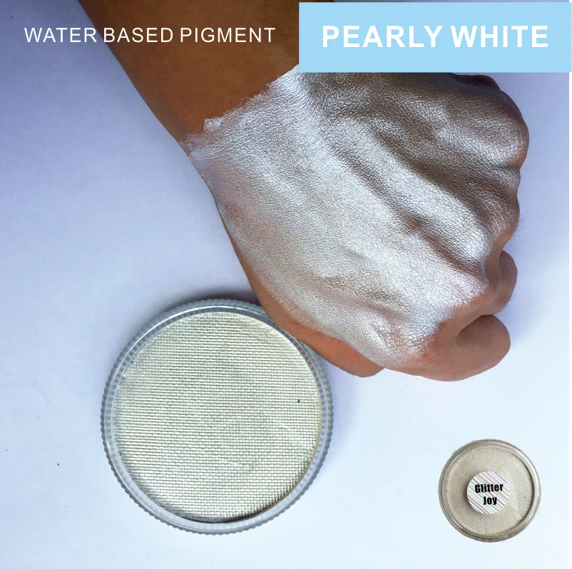 30 g/pz Vernice per il corpo color argento bianco perla o metallizzato a base d'acqua per cosplay, festival, feste, costumi e strumenti per il trucco di bellezza