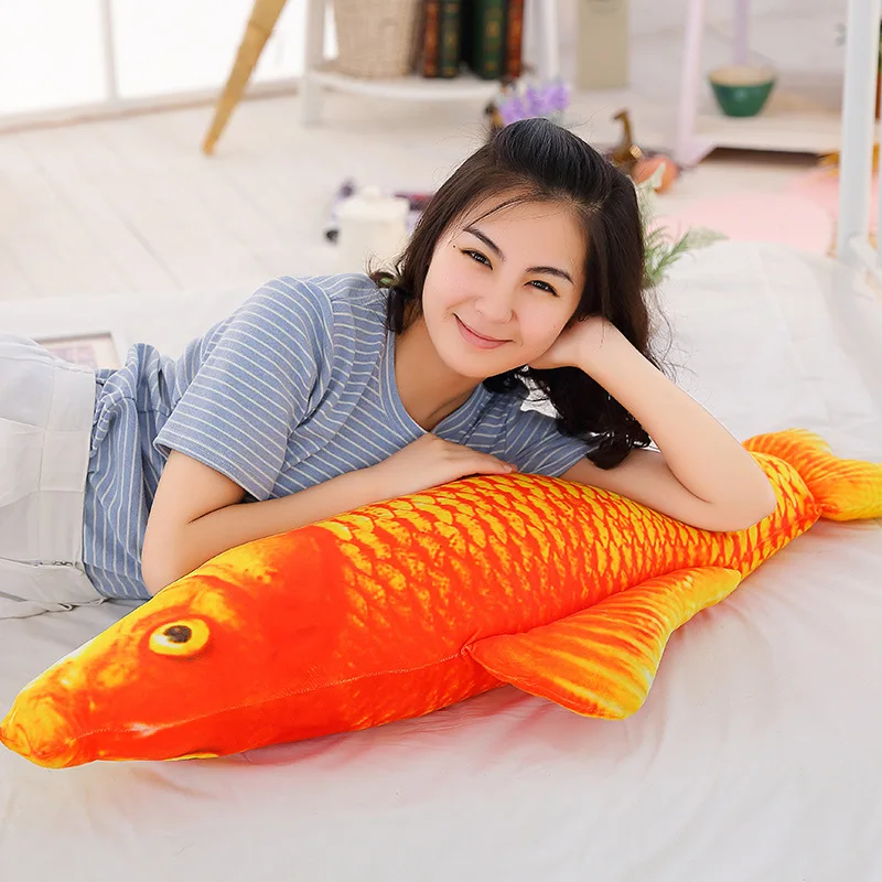 new plush red fish pillow stuffed carp design toy gift about 100cm 0422