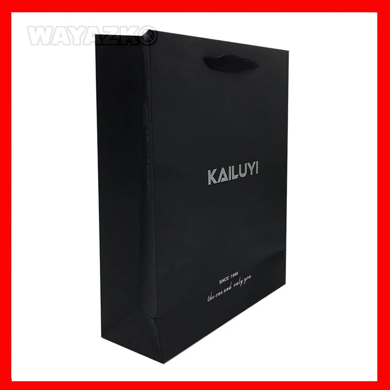 (100PCS/lot) wholesale custom black white kraft paper bag