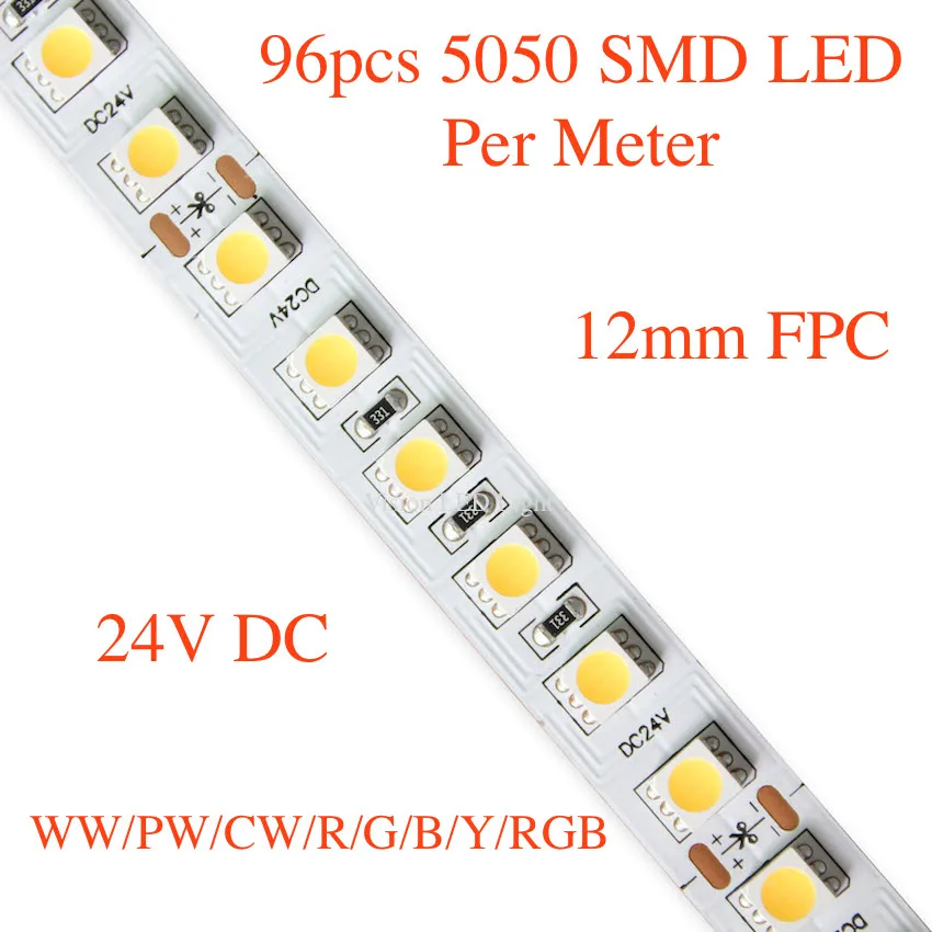 

DC24V 5050 SMD 480LEDs Flexible LED Strip Lights, Super bright waterproof Lighting 16.4ft per reel by sale
