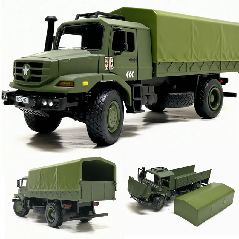 High quality 1:36 alloy military transport truck model,simulation boy off-road toy car model,collection ornaments,free shipping