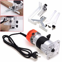 New 800W 220V Wood Trim Router 6.35mm Collect Diameter Electric Hand Trimmer Woodworking Laminate Palm Router Joiner Tool