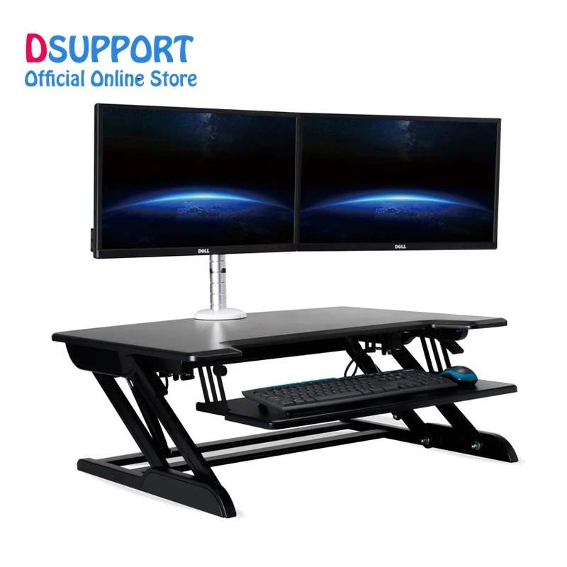 

EasyUp Height Adjust Sit Stand Desk Riser Foldable Laptop Desk Notebook/Monitor Holder Stand With Keyboard Tray ID-36