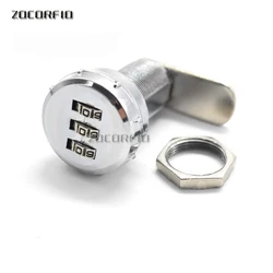 Mechanical Hardware Combination Cam Lock 3 Digit 30mm,24mm Length Security Lock for Drawer Cabinet Custom Code Password Lock