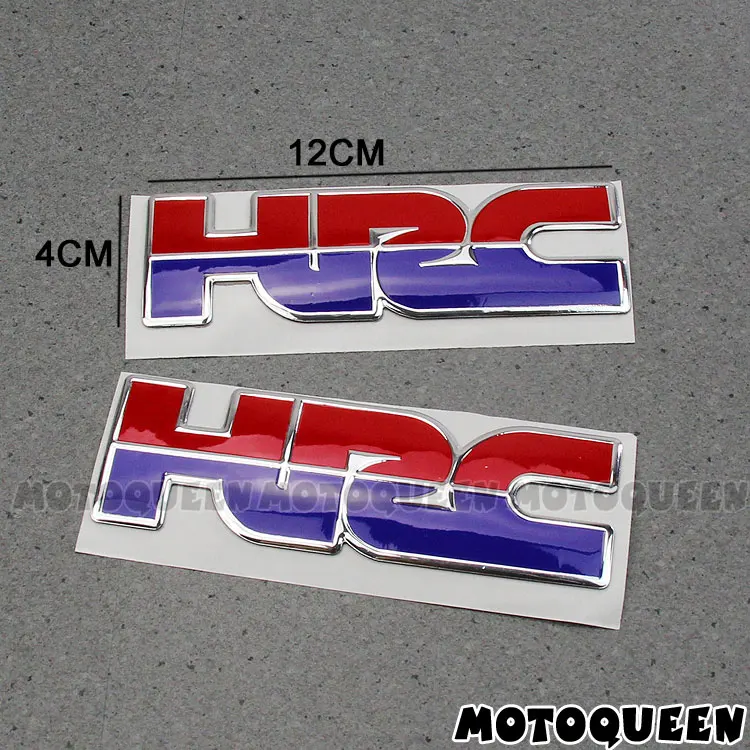 Motocicleta 3D Chrome Logo Decalques, Carenagem Etiqueta Adesivos, Emblema para HRC, CBR, 600RR, 1000RR, 300R, 250R, 650F, 500R, CBR600, F4i