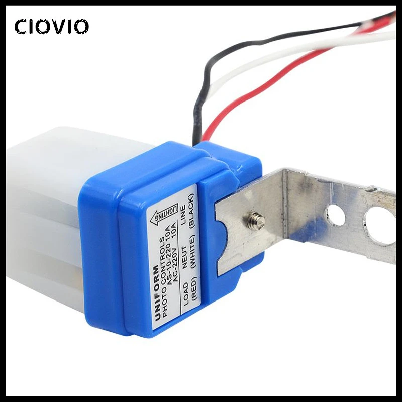 2PCS Automatic Auto On Off Photocell street Light Switch DC AC 220V 50-60Hz 10A Photo Control Photoswitch Sensor Switch