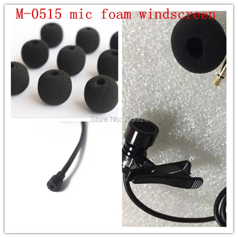 

100 pack small mic foam windscreens lavalier mic sponge covers windshields 5mm opening &15mm inner length