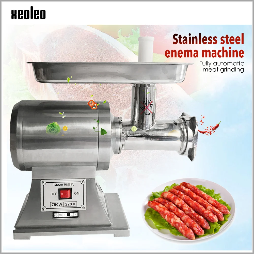 XEOLEO Meat Grinder Electric 120kg/h With 2 Blades & 2 Grinding Plates Sausage Duty Meat Grinder For Home Kitchen & Commercial