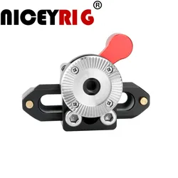 NICEYRIG NATO Rail Clamp with ARRI Mount Arri Rosette Adapter NATO Quick Release Clamp for Camera DSLR Shoulder Rig Photography