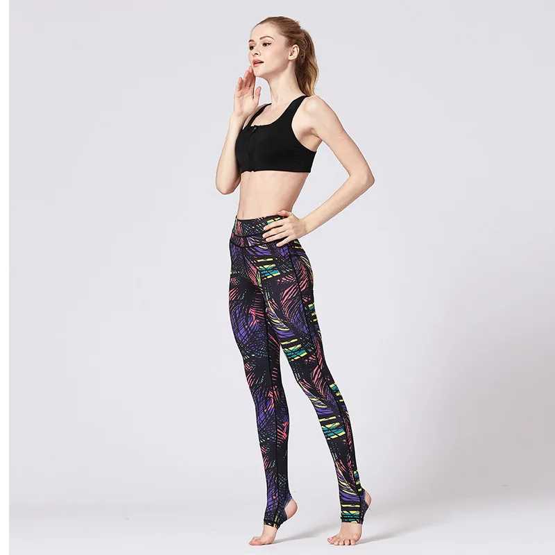 Women High Waisted Yoga Pants Sports Fitness Gym Leggings Printing Tights Running Athletic Female Stretchy Skinny Scrunch Butt