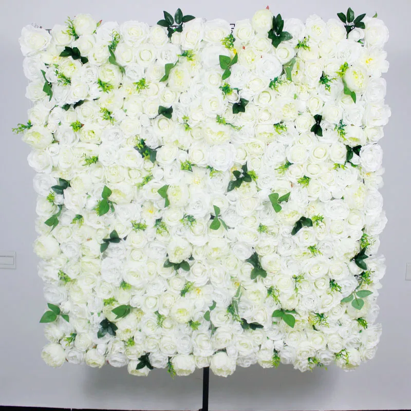 SPR 2018 new arrival Artificial Hydrangea rose flower wall backdrop with green wedding party decorations table runner  floral