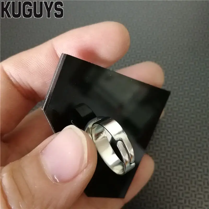 KUGUYS Geometric Gold Silver Color Ring for Women Fashion Acrylic Jewelry Hyperbole HipHop Large Big Finger Accessories