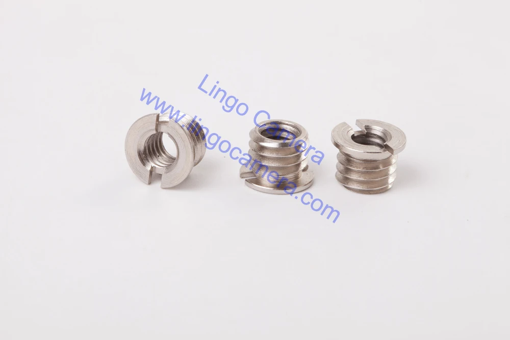 Adaptador de rosca de tornillo de conversión para trípode, placa QR de cabeza de bola, 3/8 "a 1/4", LC2503, venta al por mayor