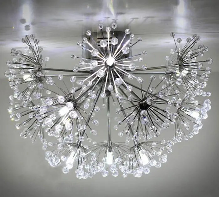 Modern Creative Crystal Lustres Ceiling Lamp LED American Lamp Bedroom Character Art Remote Control Art Deco lighting