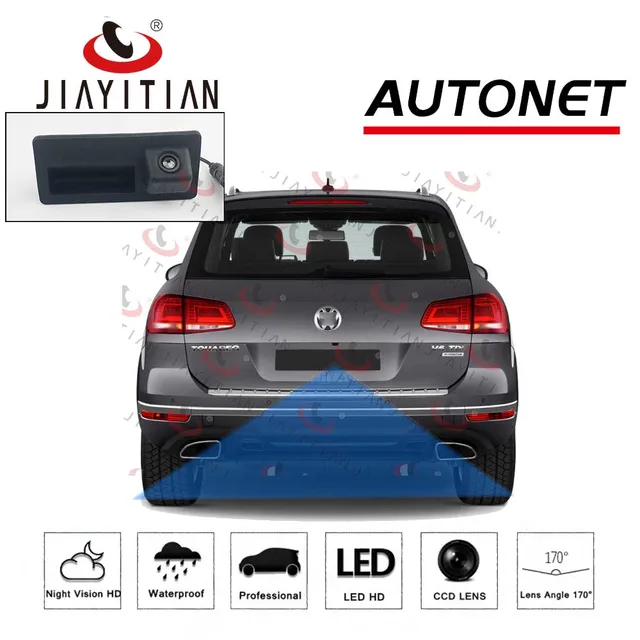 JIAYITIAN uchwyt bagażnika samochodu kamera dla Volkswagen touareg 7P touareg NF 2010 ~ 2018 widok z tyłu cofania kamera cofania
