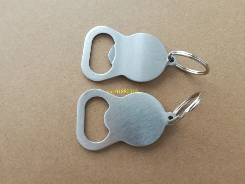 

100pcs/lot Fast shipping Mini Gourd Shaped Stainless Steel Beer Bottle Opener Keychain keyring opener