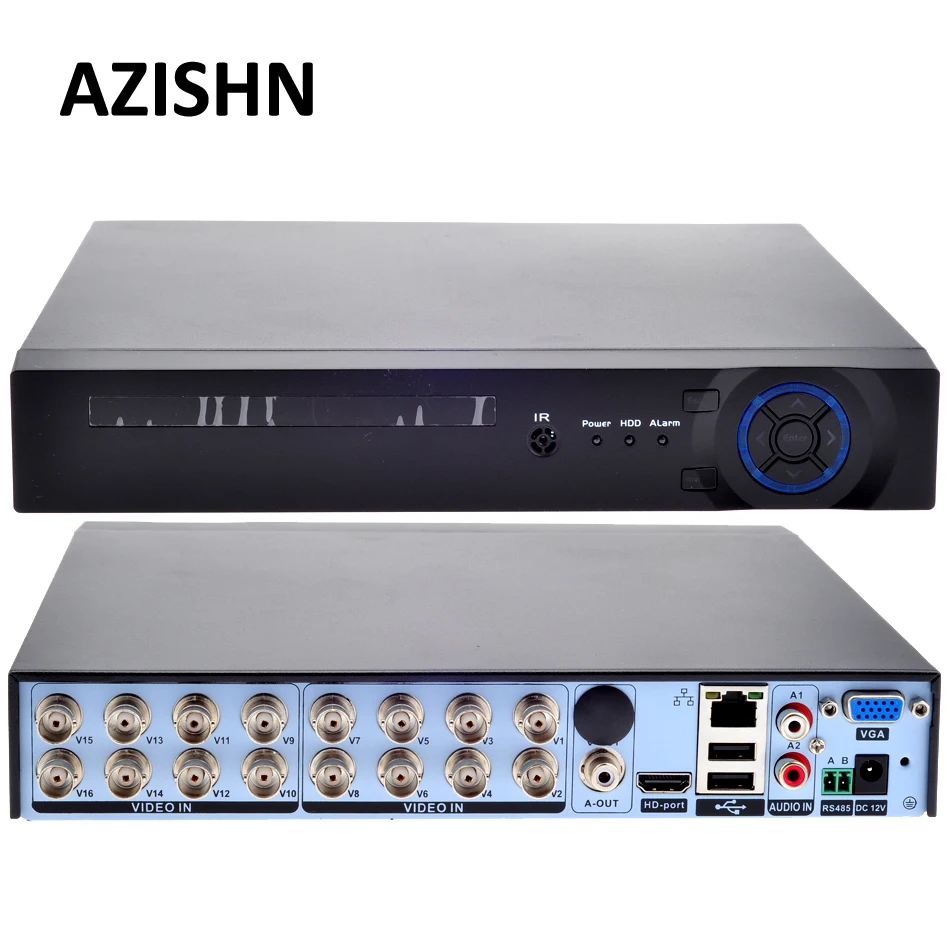 

AZISHN FULL HD 16CH AHD DVR 1080N Hybrid:8CH AHD 1080N+8CH IP 960P IP NVR Network H.264 VGA Recorder Surveillance