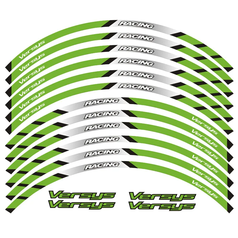 

Motorcycle Wheel Sticker Reflective Rim Outer Stripe Decals moto Accessories For Kawasaki Versys 650 300 1000 x300 17inch