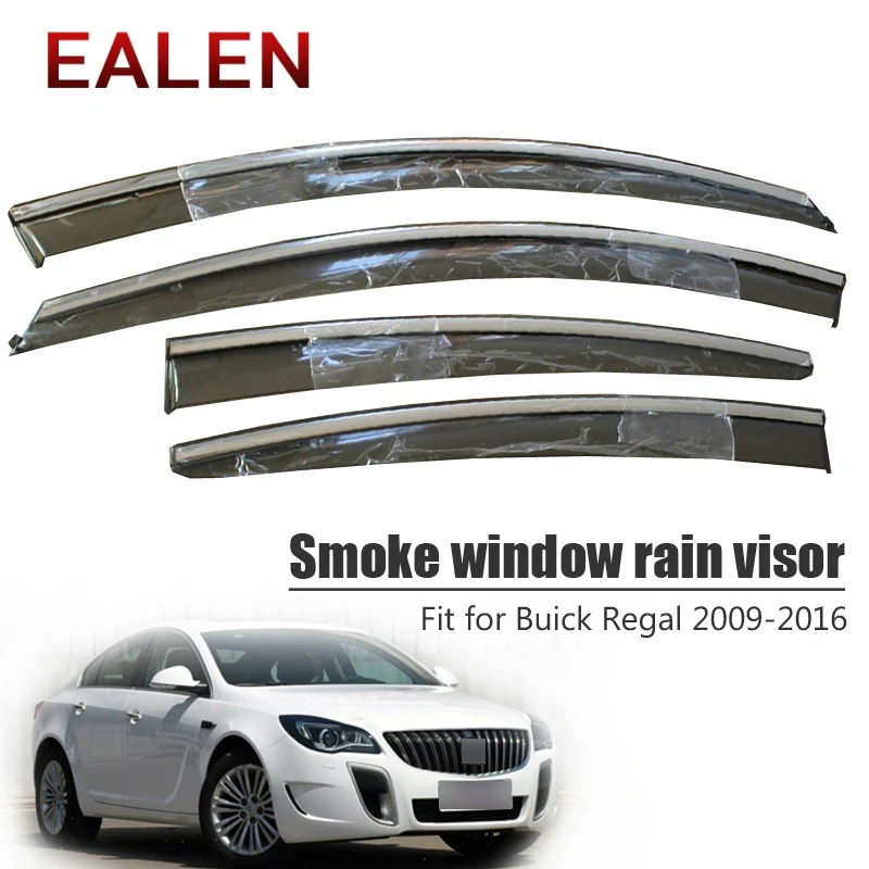 

EALEN For Buick Regal 2009 2010 2011 2012 2013 2014 2015 2016 Deflectors Guard Accessories 4Pcs/1Set Smoke Window Rain Visor