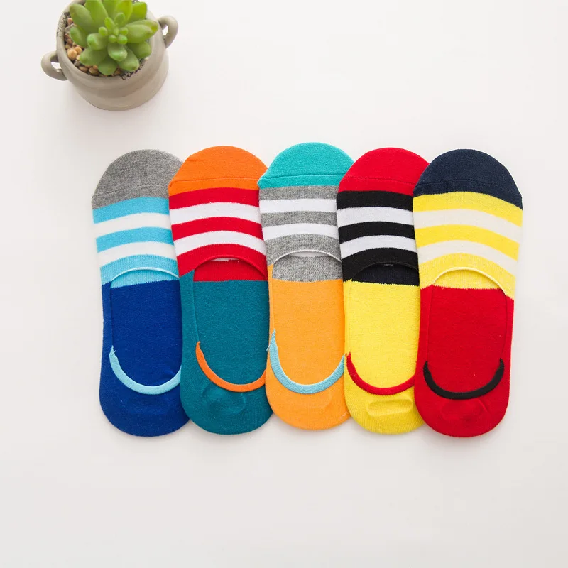 Cotton women low ankle boat socks invisible silicon gel slipper girl boy hosiery 1pair=2pcs ws145