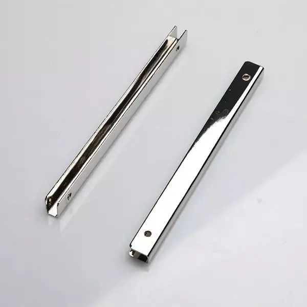 4 inch (10cm x 0.8cm ) straight Purse edging Wallet frame Metal Edging strip Nickel color