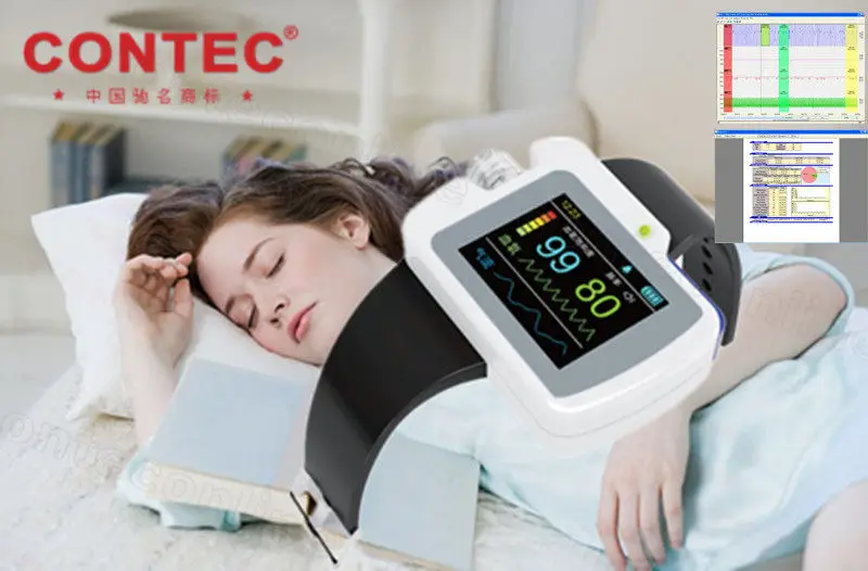 

New CONTEC CMS RS01 Respiration Sleep Monitor SPO2/PR with analysis software