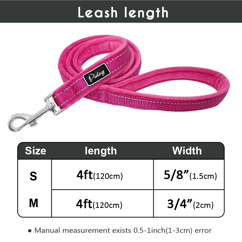 Soft Dog Leash Reflective Nylon Pitbull Running Walking Leads Strap for Small Medium Large Dogs Pet Puppy Rope Belt 120cm