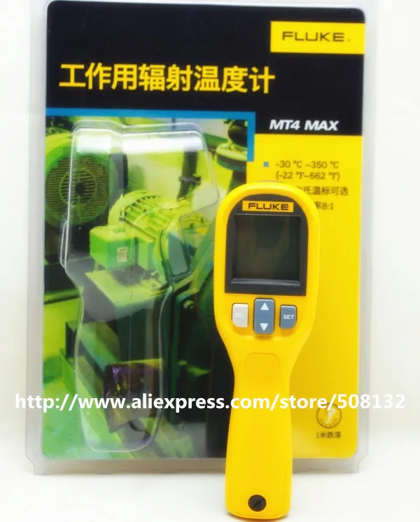 Fluke MT4 MAX Electronics Inc Mini Temp IR Thermometer Non Contact -22 to +662 Degree F Range  8:1