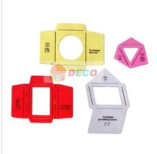 

1set wooden envelope template Manual stencil could make 4 different size model envenlops ,wholesale(ss-5930)