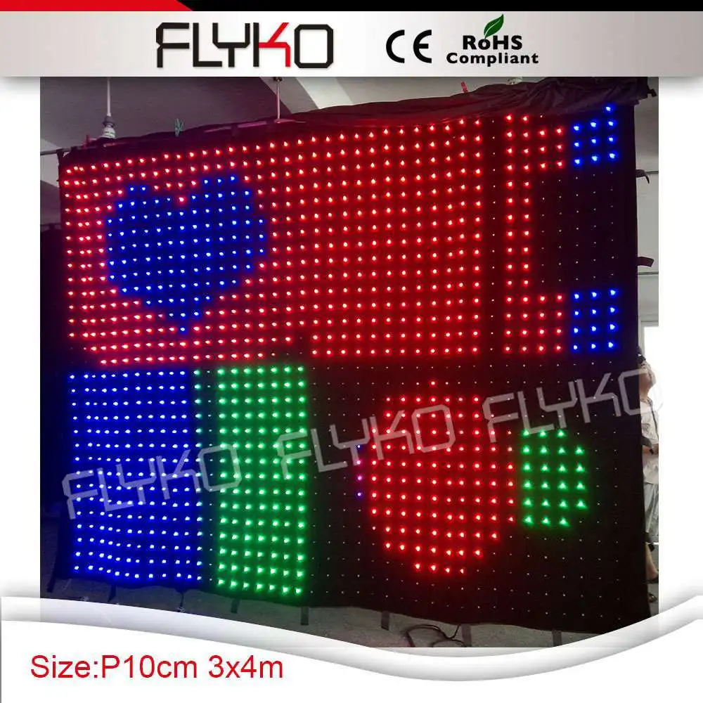 

Free Shipping stage used led curtain display video curtain