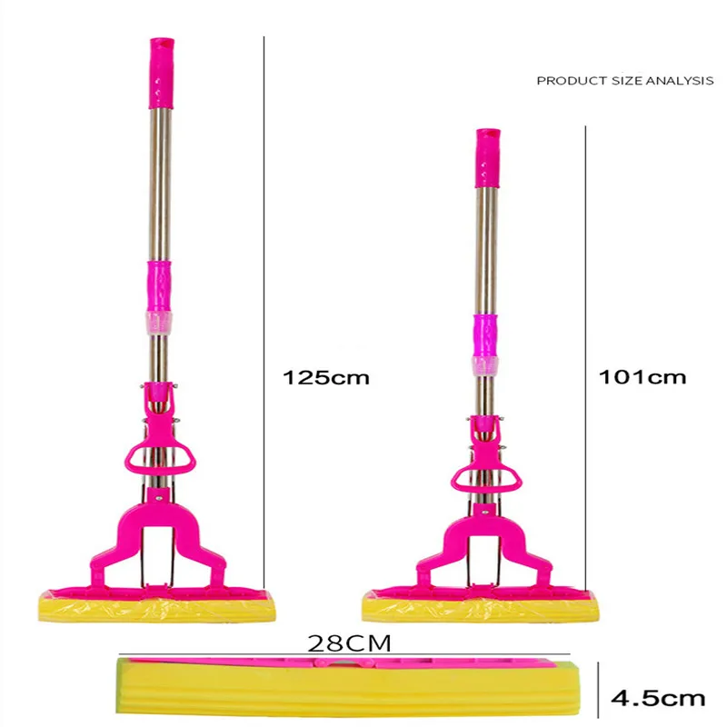 Home Cleaning Sponge Mops, Floor Cleaning Mop, Folding Absorbing Squeeze Water Magic Mop, Ceramic Tile Household Cleaning Tools