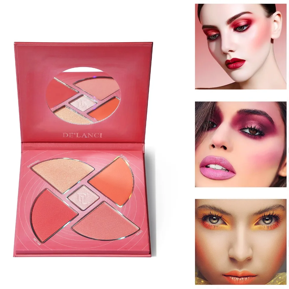 

DE'LACNI Blush and highlighter Palette Face Makeup Cosmetics Kit Cheek Makeup Palette Shimmer Bronzer