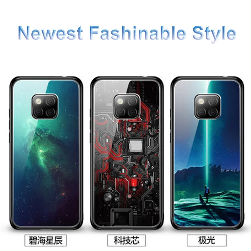 New For Huawei Mate 20 pro X phone Case Tempered glass cover For Huawei Mate20 pro X Protective casing mate 20pro 20X Shell