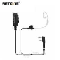 Retevis EAK002 H777 Radio Earpiece Big Size PTT 2Pin Mic Headset for Retevis RT5R RT22 Baofeng UV5R Quansheng UV K5