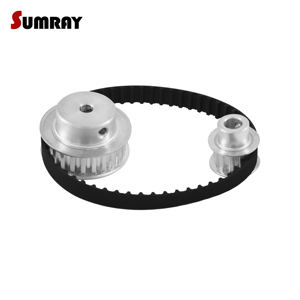 XL Timing Pulley Belt Set XL 12T 24T Pulley Reduction 1:2 100mm Center Distance 116XL Tranmission Belt for Laser Machine