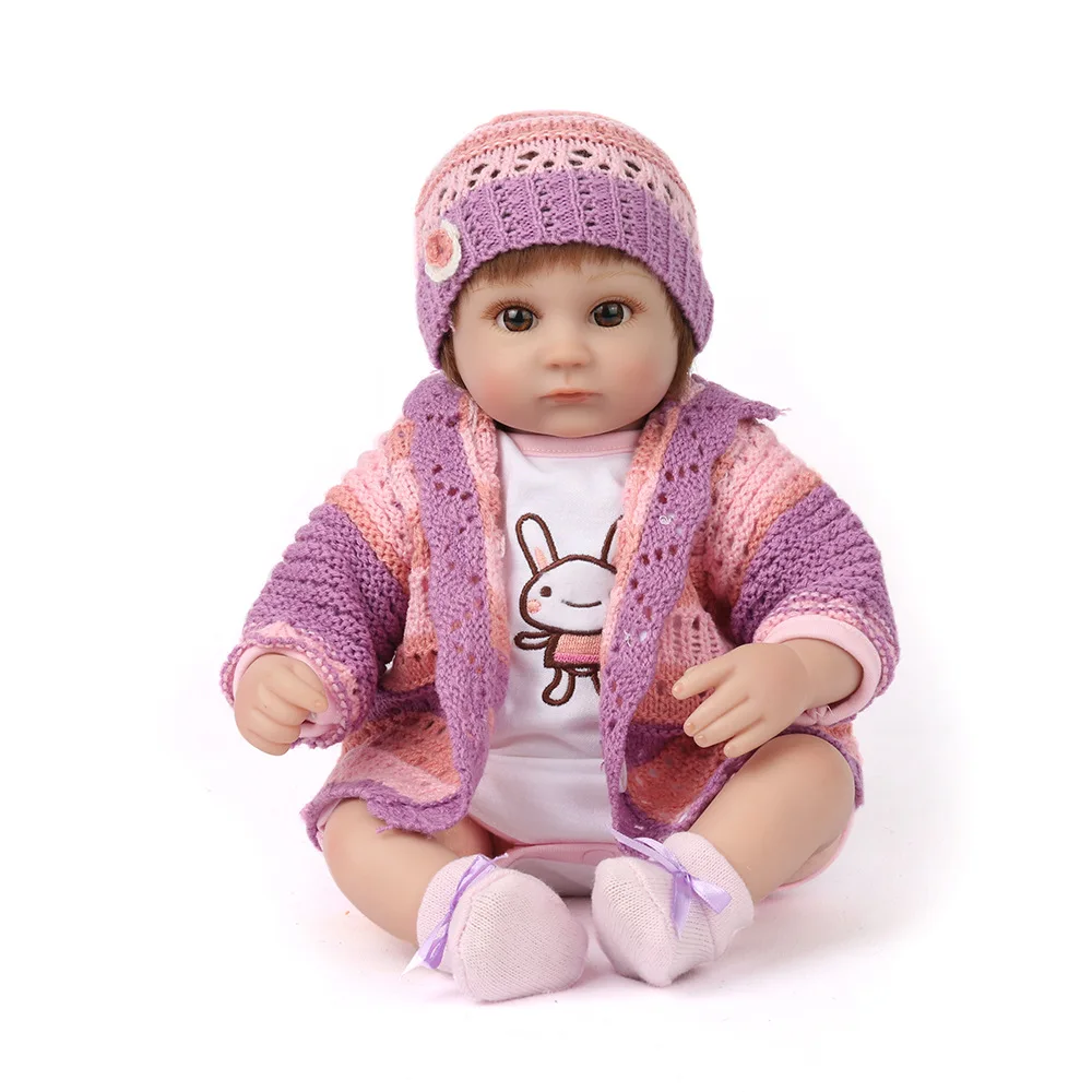 

Reborn Baby Doll Realistic Soft silicone Reborn Babies Girl 45cm Adorable Kids Brinquedos boneca Toy sleep lovely baby dolls