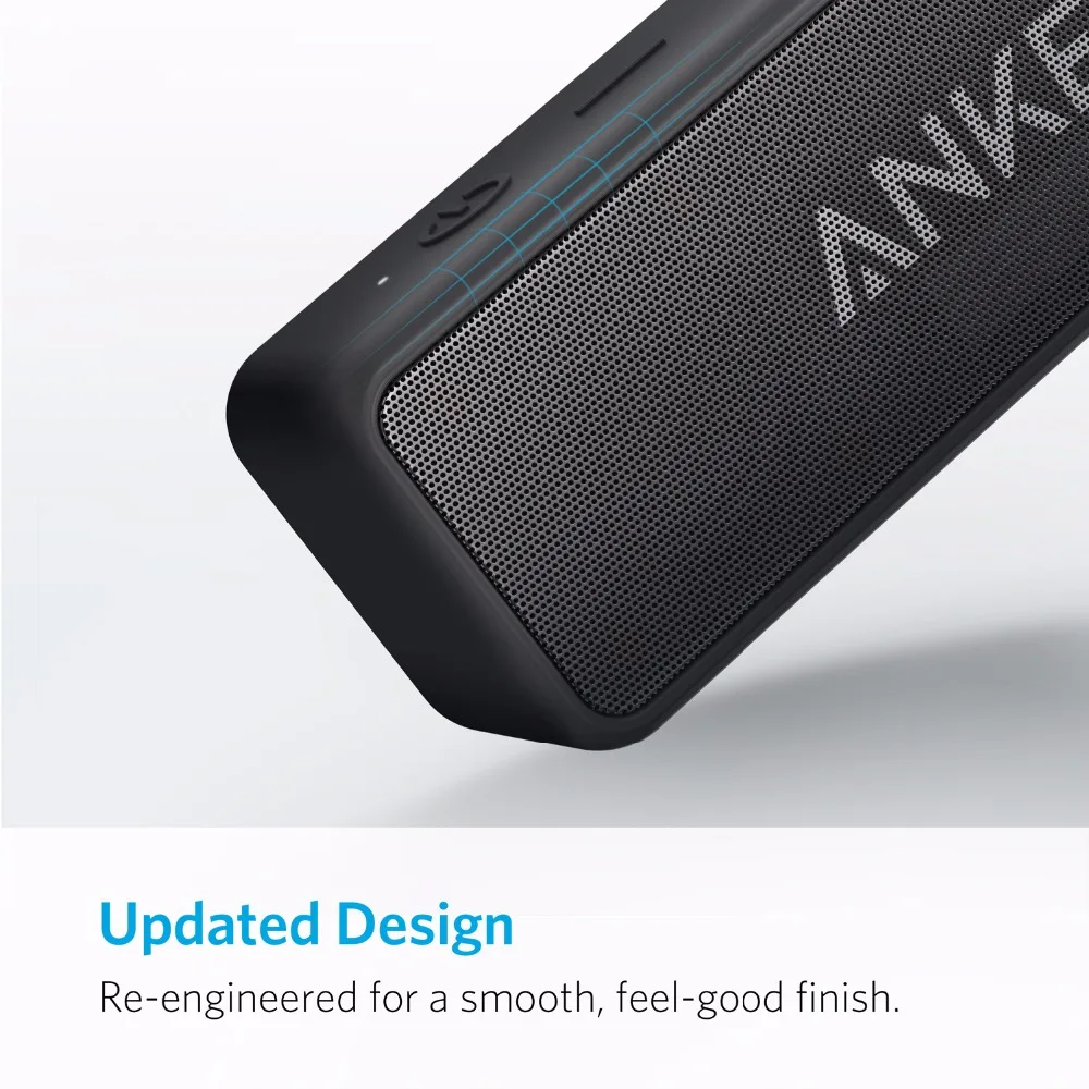 Anker Soundcore 2 휴대용 무선 블루투스 스피커, 더 나은 베이스, 24 시간 재생, 66ft 블루투스 범위, IPX7 방수