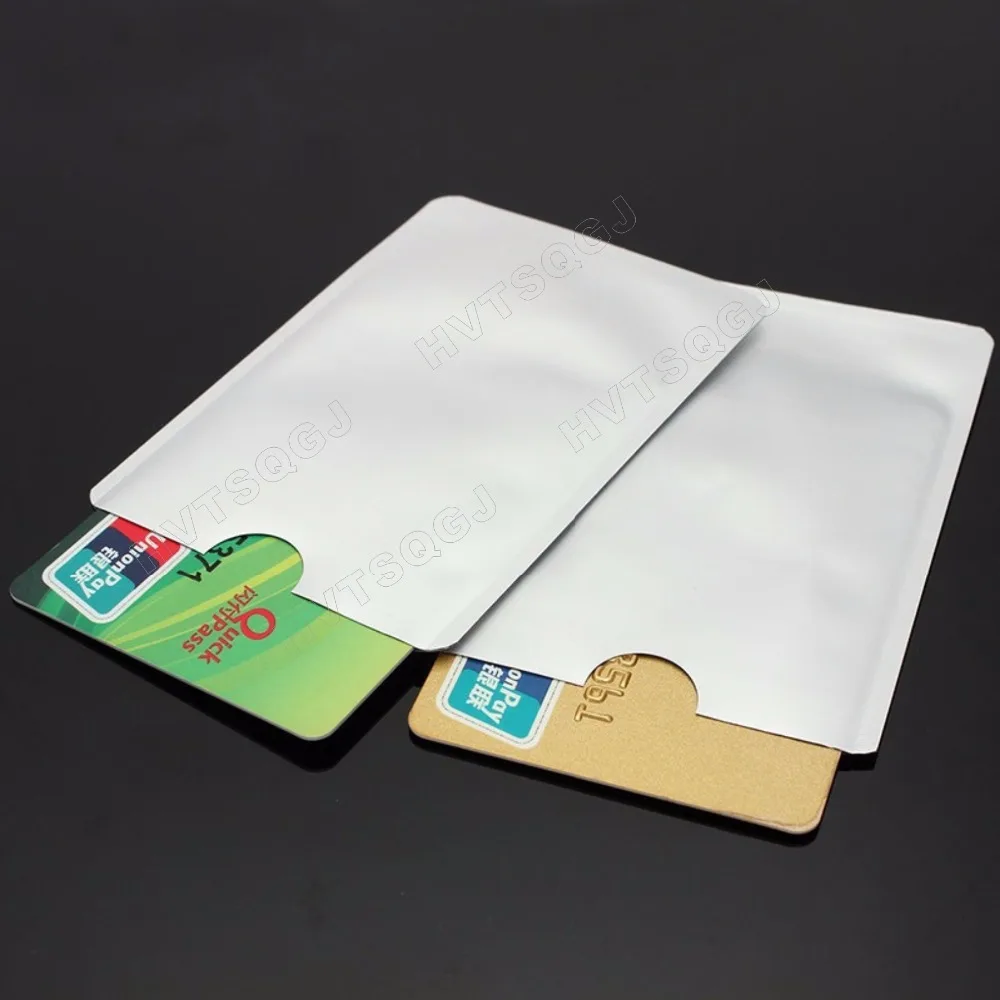 10pcs Free shipping Custom RFID Anti Scan Blocker Sleeve / Visa Card RFID Protector Blocking Sleeve