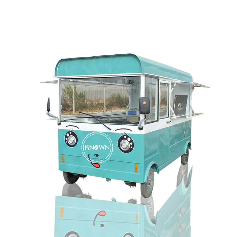 Green Color 2.8m Can Be Customized Street Mobile Food Trailer For Ice Cream Vending Introduction